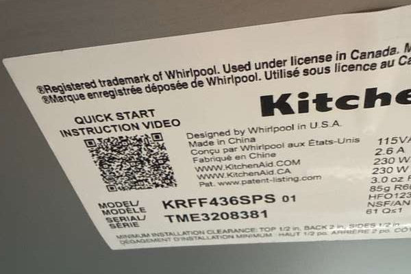 KitchenAid 36" French Door Refrigerator 30 cu. ft Stainless Steel KRFF436SPS - Assessment Photo 11