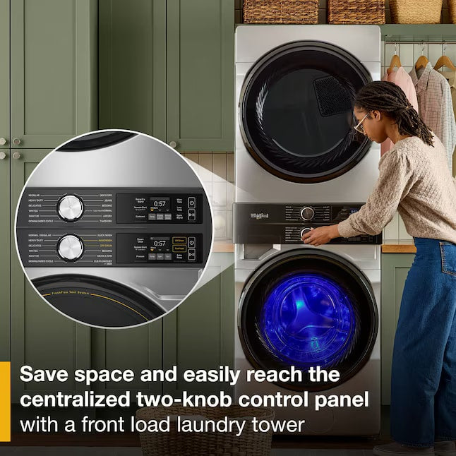 Whirlpool Electric 4.5 cu. ft Washer 7.4 Cu. Ft. Dryer Radiant Silver WEF5727TR - Assessment Photo 11