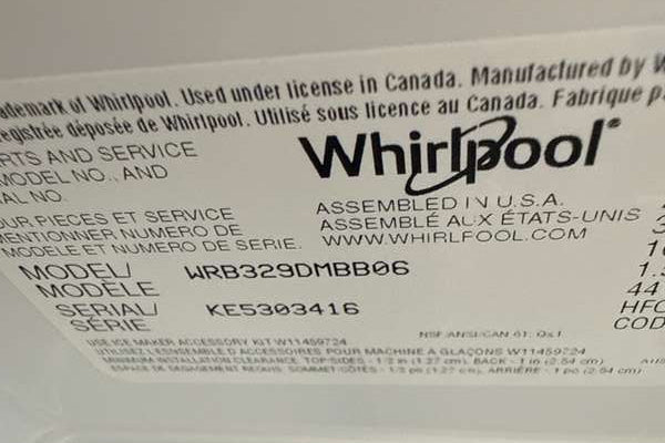 Whirlpool 30" Bottom Freezer Refrigerator 18.7 Cu. Ft. Black WRB329DMBB - Assessment Photo 11