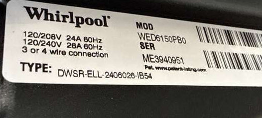 Whirlpool Electric Dryer 7.0 Cu. Ft Steam Volcano Black WED6150PB - Assessment Photo 12