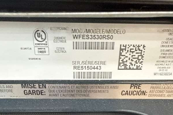 Whirlpool 30" Electric Range w/ No Preheat Mode Self Clean 5.3 cu. ft WFES3530RS - Assessment Photo 12