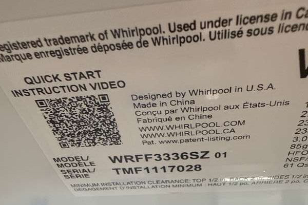 Whirlpool 36" French Door Refrigerator 31 cu. ft Stainless Steel WRFF3336SZ - Assessment Photo 12