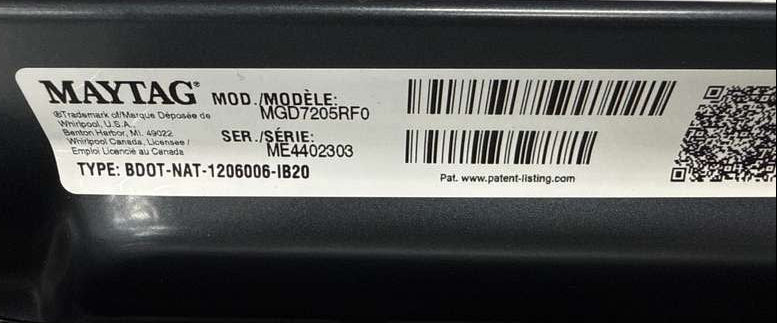 Maytag Gas Dryer 7.4 Cu. Ft. Smart Steam MGD7205RF - Assessment Photo 12