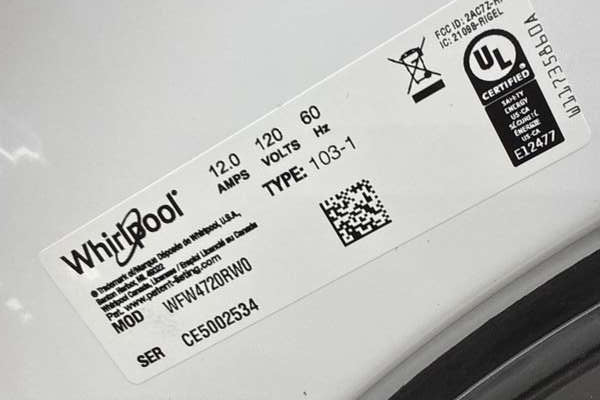 Whirlpool Stackable Front Load Washer 4.5 Cu. Ft WFW4720RW - Assessment Photo 12