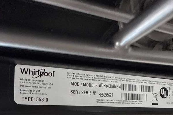 Whirlpool 24" Top Control 55 dBA Dishwasher Fingerprint Resistant WDP540HAMZ - Assessment Photo 12