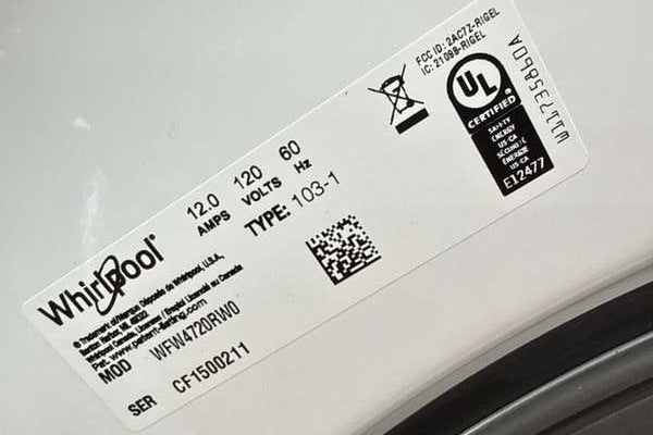 Whirlpool Front Load Washer 4.5 Cu. Ft WFW4720RW - Assessment Photo 12