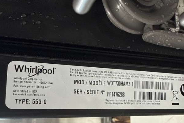 Whirlpool 24" Top Control 51 dBA Dishwasher Stainless Steel WDT730HAMZ - Assessment Photo 12