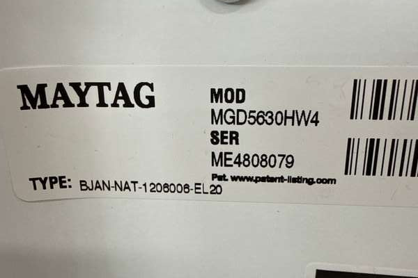 Maytag Gas Dryer 7.3 Cu. Ft MGD5630HW - Assessment Photo 13