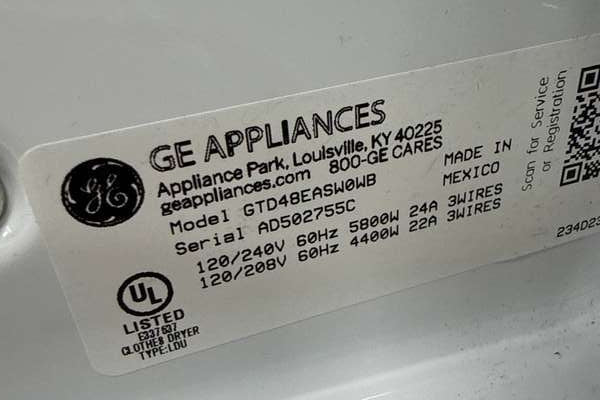 GE Electric Dryer 7.2 Cu. Ft GTD48EASWWB - Assessment Photo 13