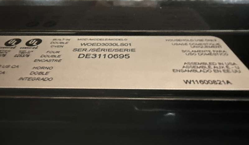 Whirlpool Double Wall Oven w/ Steam Clean Option Stainless Steel WOED3030LS - Assessment Photo 13