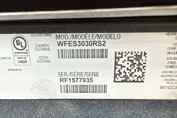 Whirlpool 30" Electric Range Stainless Steel WFES3030RS - Assessment Photo 13