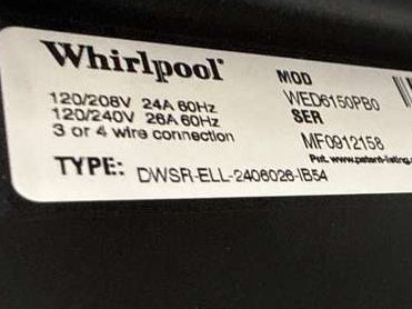 Whirlpool Electric Dryer 7.0 Cu. Ft WED6150PB - Assessment Photo 13