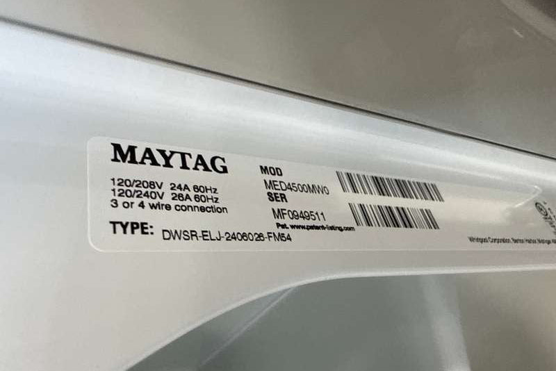 Maytag Electric Dryer w/ Wrinkle Prevent 7.0 Cu. Ft MED4500MW - Assessment Photo 13