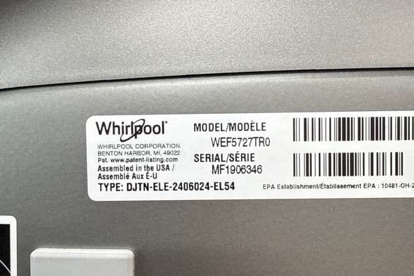Whirlpool Electric 4.5 cu. ft Washer 7.4 Cu. Ft. Dryer Radiant Silver WEF5727TR - Assessment Photo 14