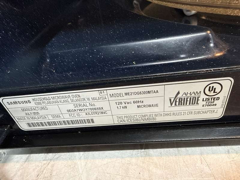 Samsung Over-the-Range 400 CFM Microwave Hood 2.1 Cu. Ft ME21DG6300MTAA - Assessment Photo 14