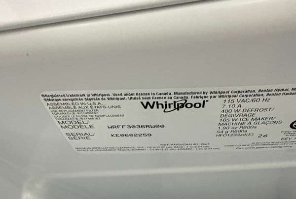 Whirlpool WRFF3036RW 25.2 Cu. Ft 36" French Door Smart Refrigerator ENERGY STAR - Assessment Photo 14