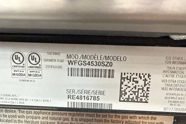 Whirlpool Freestanding Gas Range 5.8 cu. ft Convection Stainless WFGS4530SZ - Assessment Photo 14