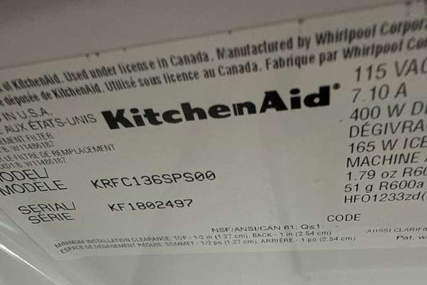 KitchenAid French Door Refrigerator Ice maker 20 Cu. Ft Stainless KRFC136SPS - Assessment Photo 14