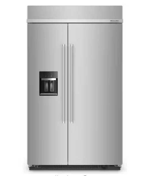 KitchenAid 47 in. W 29.4 cu. ft. Built-In Side by Side Refrigerator KBSD708MSS - Assessment Photo 1
