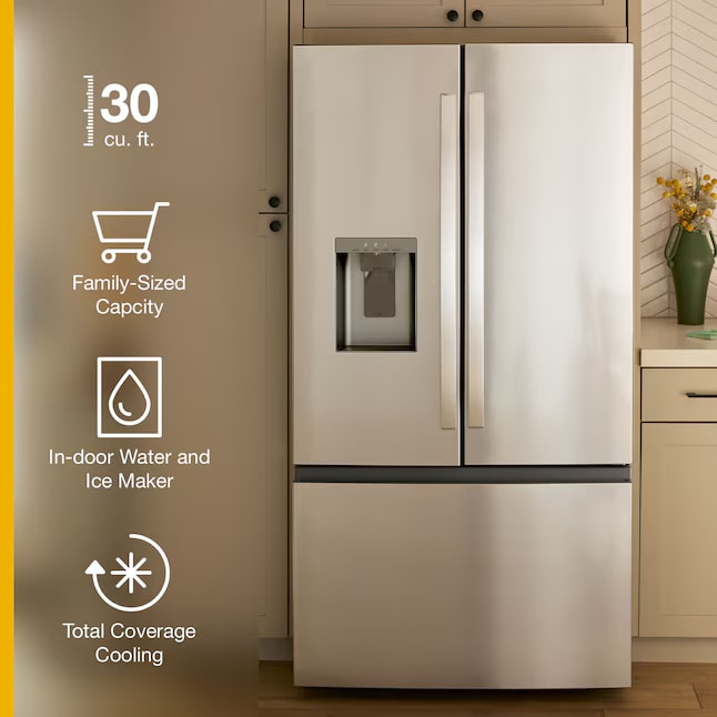 Whirlpool 36" French Door Refrigerator Ice Maker Black WRFF3536SV - Assessment Photo 2