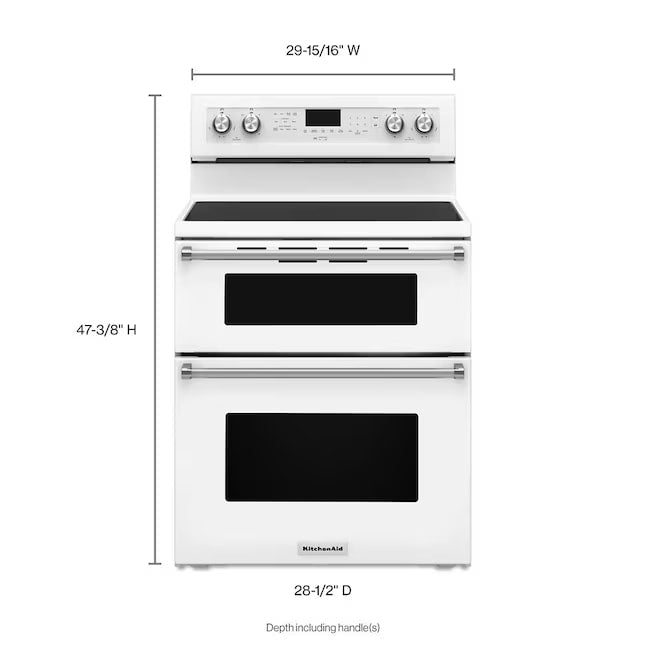 KitchenAid Electric Double Oven Convection Range 6.7 Cu. Ft KFED500EWH - Assessment Photo 2