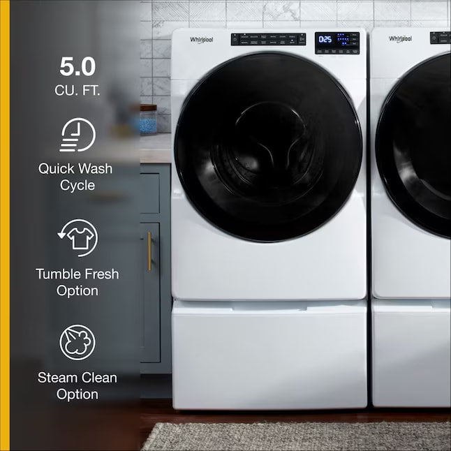 Whirlpool Stackable Front Load Washer 5 cu. ft Steam WFW6605MW - Assessment Photo 2