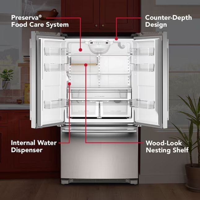 KitchenAid French Door Refrigerator Ice maker 20 Cu. Ft Stainless KRFC136SPS - Assessment Photo 2