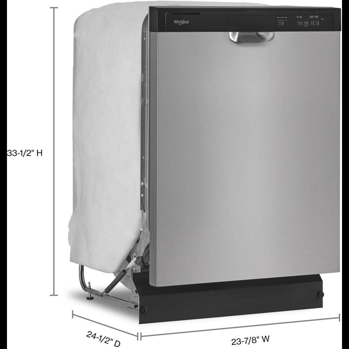 Whirlpool 24" Built-In Dishwasher Stainless Steel WDF332PAMS - Assessment Photo 2