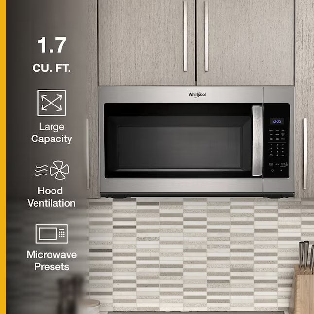 Whirlpool Over-the-Range 300 CFM Microwave 1.7 cu. ft Stainless Steel WMH31017HZ - Assessment Photo 2