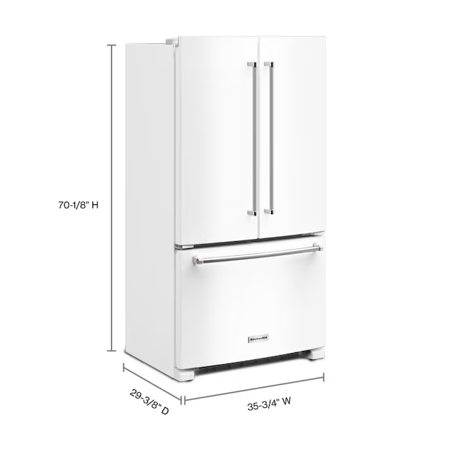KitchenAid 36" Counter-Depth French Door Refrigerator 23.8 Cu. Ft KRFC136RWH - Assessment Photo 3