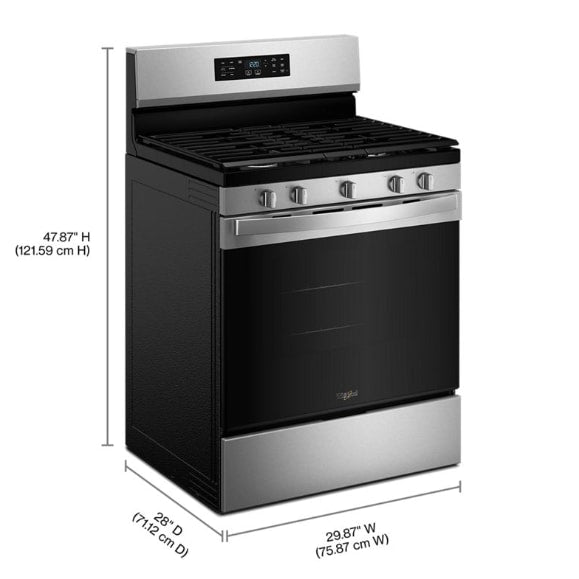 Whirlpool Freestanding Gas Range 5.8 cu. ft Convection Stainless WFGS4530SZ - Assessment Photo 3