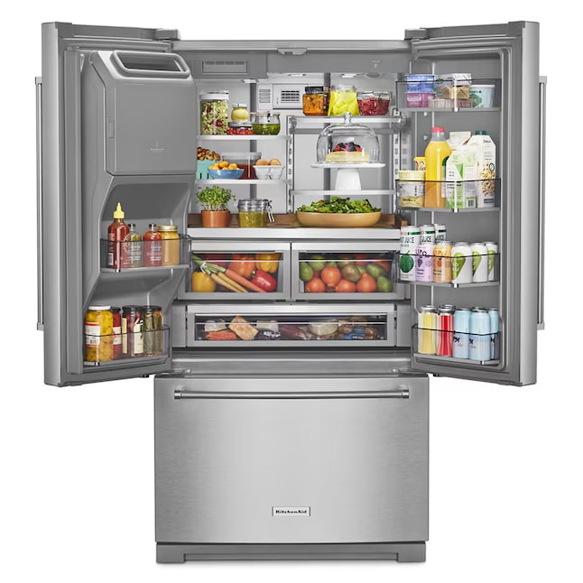 KitchenAid 27" French Door Refrigerator 27 Cu. Ft Stainless Steel KRFF577KPS - Assessment Photo 3