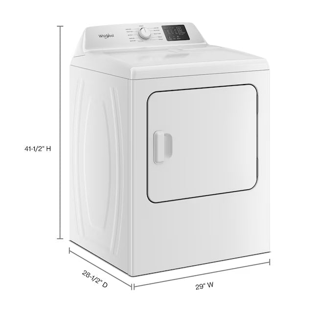 Whirlpool Electric Dryer 7 cu. ft Vented White WED4105SW - Assessment Photo 3