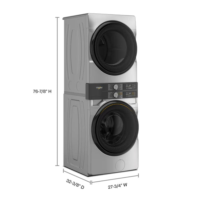 Whirlpool Electric 4.5 cu. ft Washer 7.4 Cu. Ft. Dryer Radiant Silver WEF5727TR - Assessment Photo 3