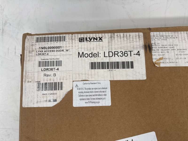 Lynx Professional Grill Ventana 36" Access Doors Stainless Steel LDR36T-4 - Assessment Photo 4