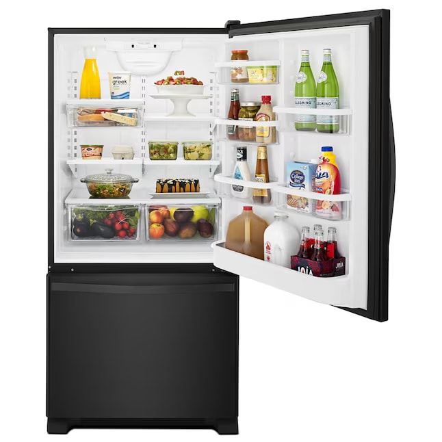 Whirlpool 30" Bottom Freezer Refrigerator 18.7 Cu. Ft. Black WRB329DMBB - Assessment Photo 4
