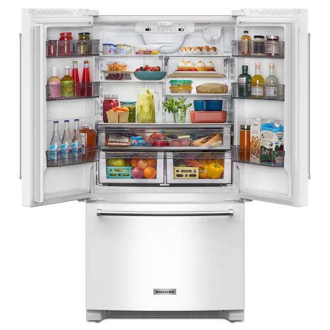 KitchenAid 36" Counter-Depth French Door Refrigerator 23.8 Cu. Ft KRFC136RWH - Assessment Photo 4