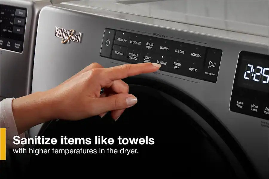 Whirlpool Stackable Electric Dryer 7.4 cu. ft Smart Chrome Shadow WED6605MC - Assessment Photo 4