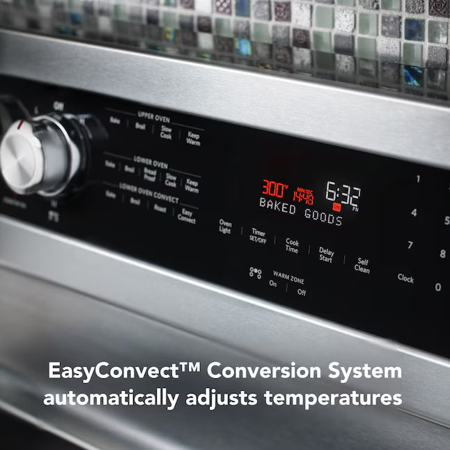 KitchenAid 30" Double Oven Electric Range 6.7 cu. ft Convection KFED500ESS - Assessment Photo 5