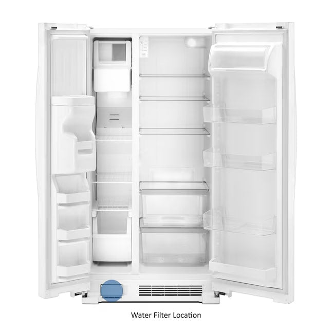 Whirlpool 36" Side-by-Side Refrigerator 24.2 cu. ft White WRS315SDHW - Assessment Photo 5