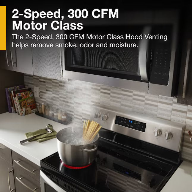 Whirlpool Over-the-Range 300 CFM Microwave 1.7 cu. ft Stainless Steel WMH31017HZ - Assessment Photo 8