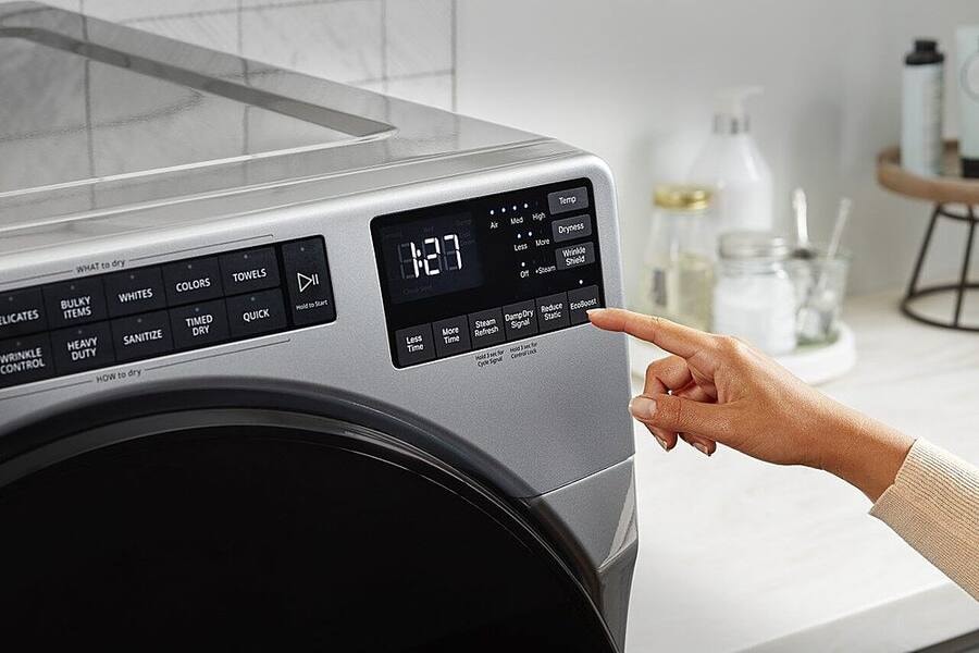 Whirlpool Stackable Electric Dryer 7.4 cu. ft Smart Chrome Shadow WED6605MC - Assessment Photo 8