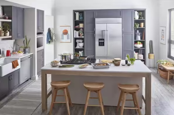 KitchenAid 47 in. W 29.4 cu. ft. Built-In Side by Side Refrigerator KBSD708MSS - Assessment Photo 8