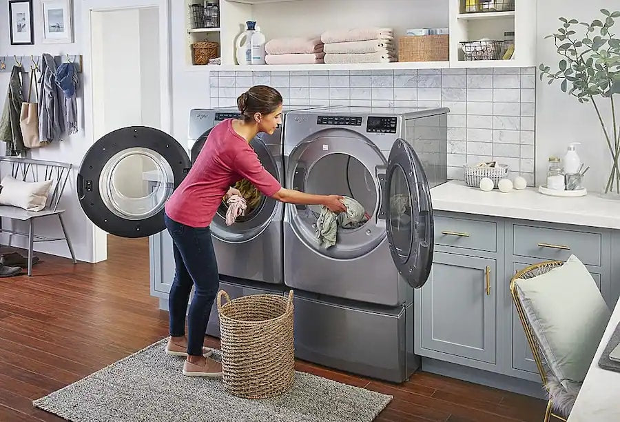 Whirlpool Stackable Electric Dryer 7.4 cu. ft Smart Chrome Shadow WED6605MC - Assessment Photo 9