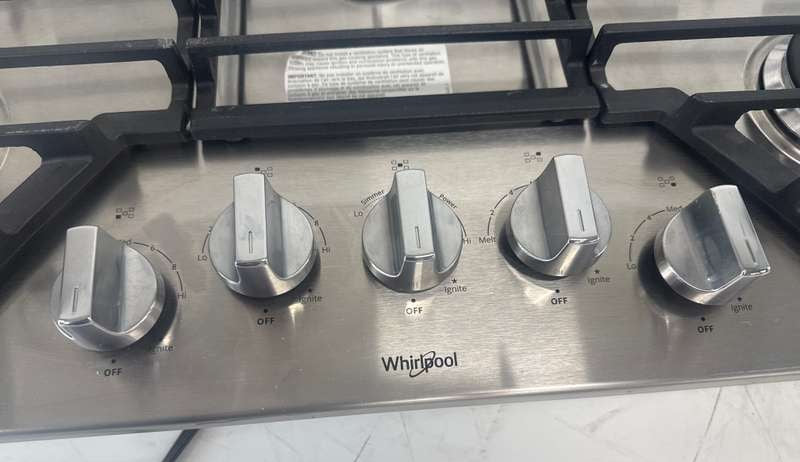 Whirlpool 36" Gas Cooktop Stainless Steel WCG97US6HS - Assessment Photo 9