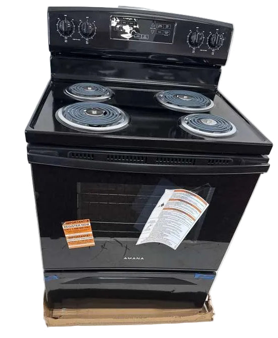 Amana 30" Freestanding Electric Coil Range 4.8 cu. ft ACR4303MFB - Assessment Photo 9