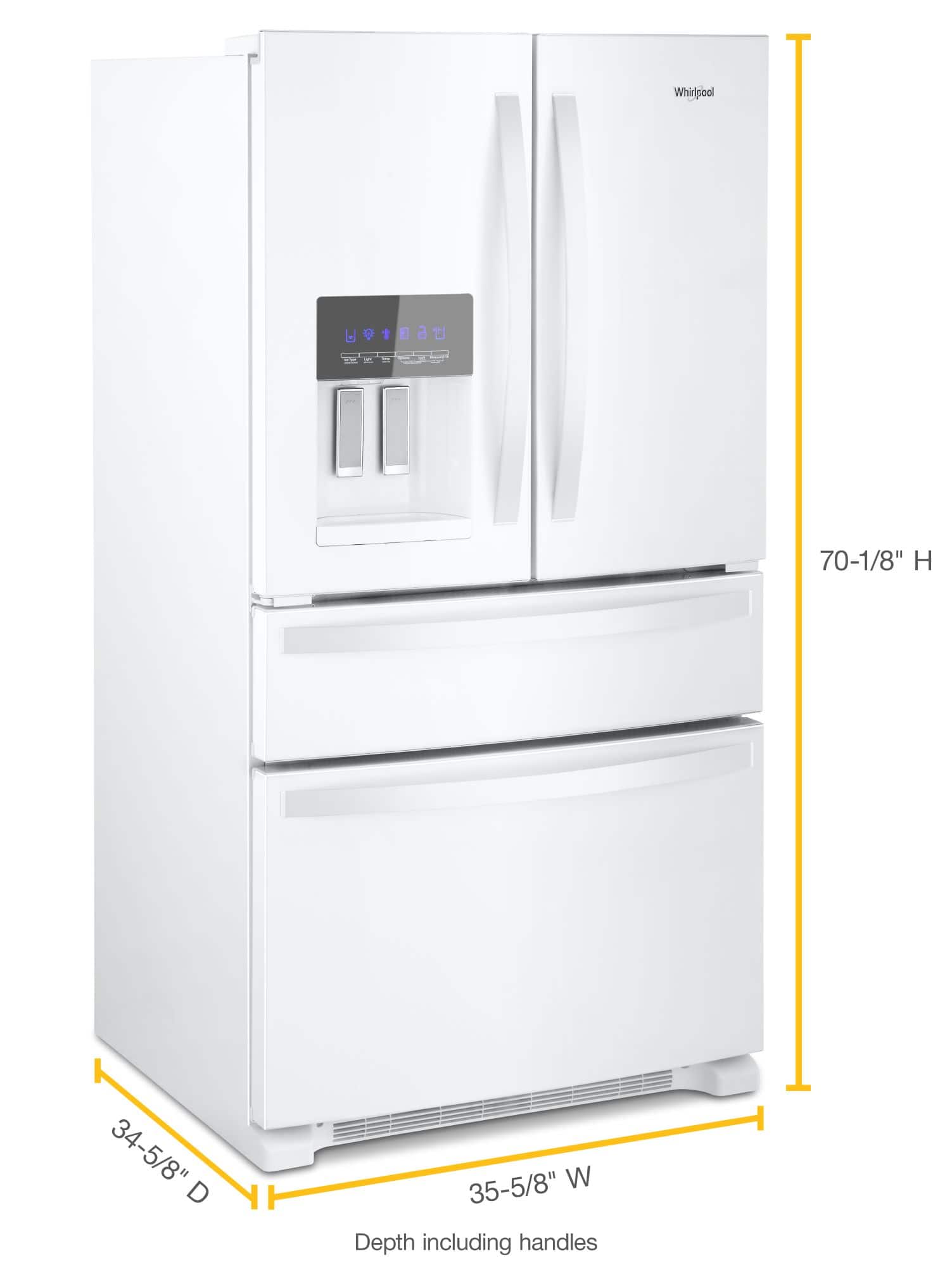 Whirlpool 24.5 Cu. Ft 36" French Door Refrigerator WRMF3636RW ENERGY STAR - Image 2