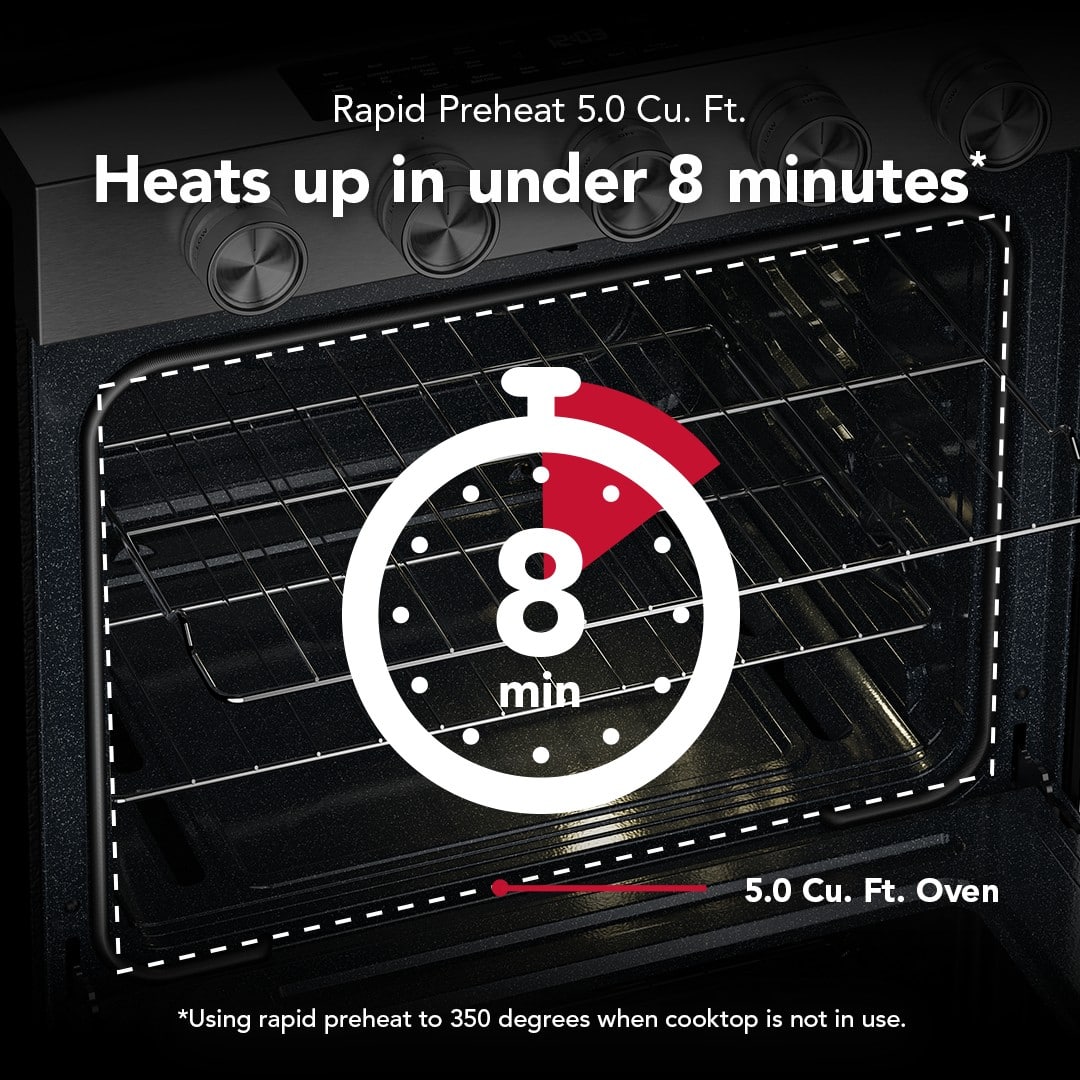 KitchenAid 30" Slide-In Gas Range 5.0 cu. ft Convection Stainless KSGS330SPS - Image 8