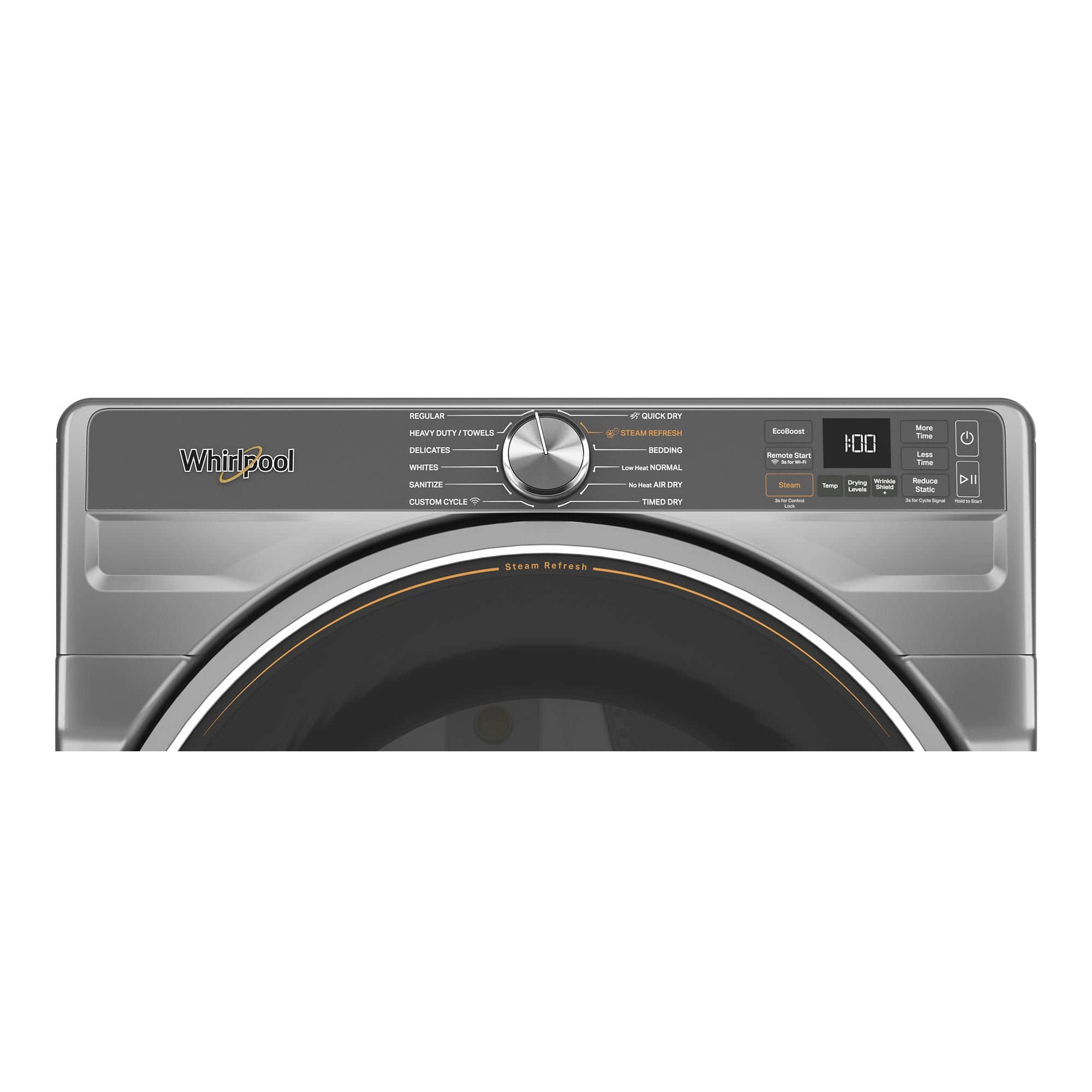 Whirlpool Electric Stackable Dryer 7.4 Cu. Ft Smart Steam Silver WED6720RR - Image 5