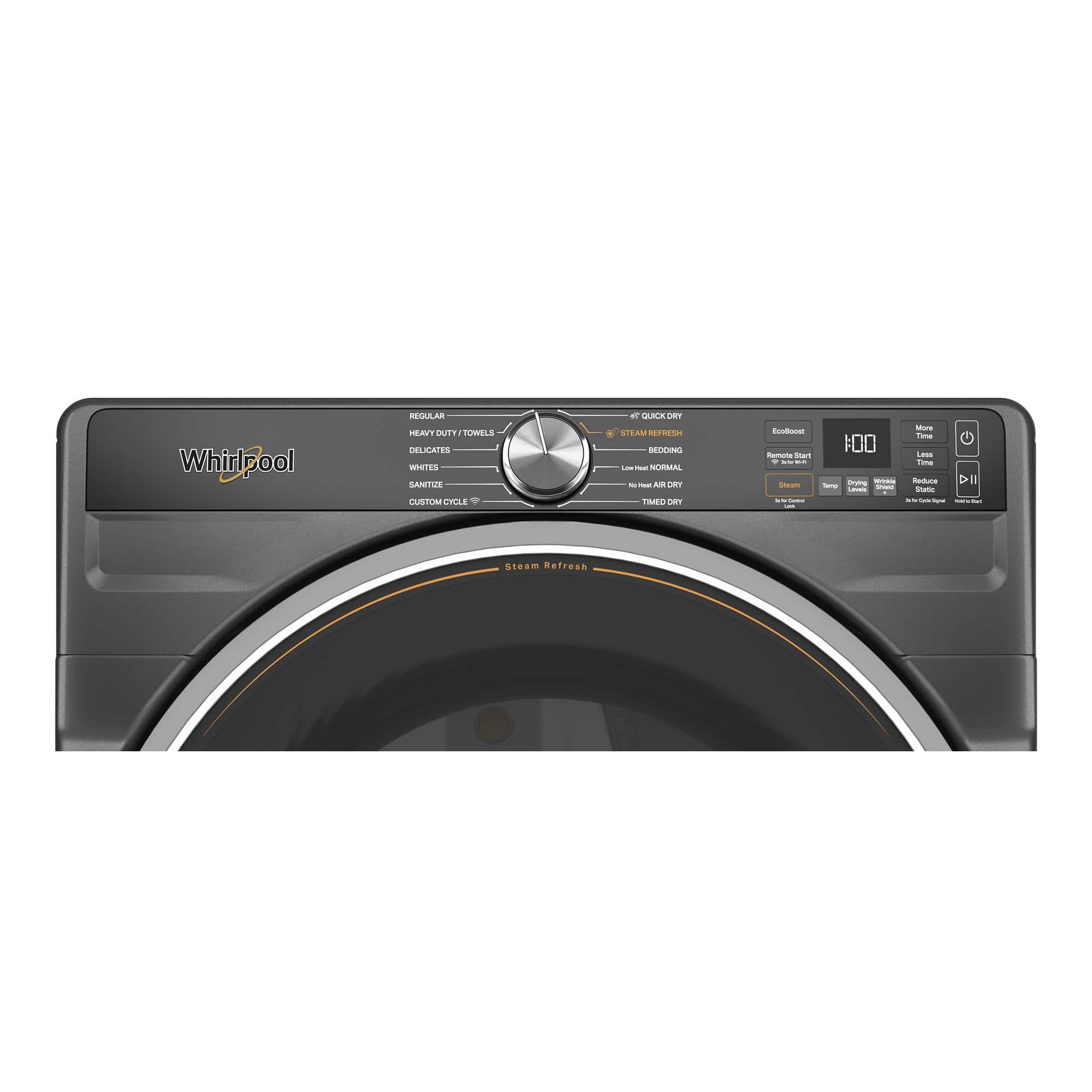 Whirlpool Electric Front Load Dryer 7.4 Cu. Ft Smart Steam Black WED6720RU - Image 4